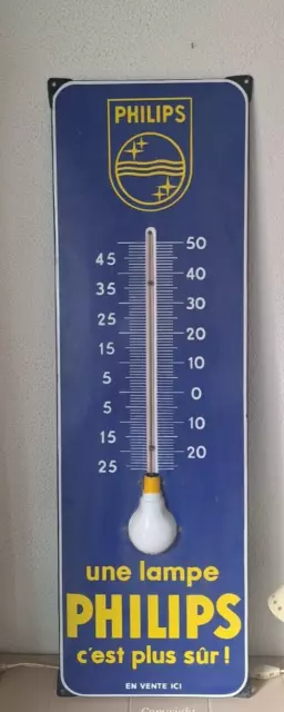 Thermomètre Plaque émaillée  Lampe Philips