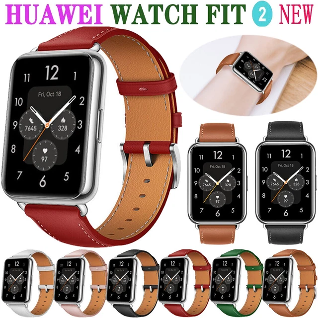 Für Huawei Watch Fit 2 Band Premium Echtes Leder Armband Ersatzband Uhrenarmband