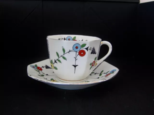 Delphine vintage octagonal shape  cup and saucer  Art Deco style Pattern 1050