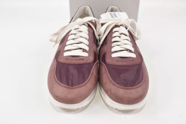 Brunello Cucinelli NWB Sneakers Size 42 9 US Burgundy White Gray Mixed Media 3