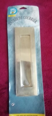 DECAYEUX : Entrée Façade de Boîte à Lettres en Laiton Massif  76 mm  X  254 mm