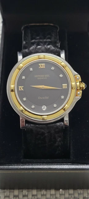 Raymond Weil Parsifal 18k / Diamonds Markers Dial 35mm Men's Watch 9189 MINT Raymond Weil Parsifal 18k / Diamonds Markers Dial 35mm Men's Watch 9189 MINT