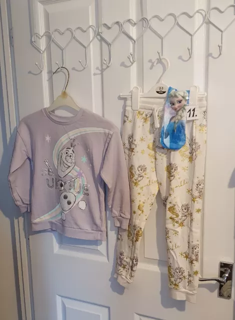 kid kids bundle girls size 4-5 years clothes disney frozen jumper bottoms olaf