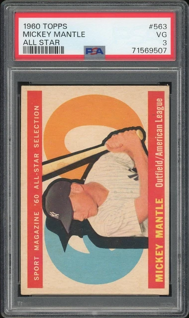 1960 Topps #563 Mickey Mantle AS PSA 3 *9507 1960 Topps #563 Mickey Mantle AS PSA 3 *9507