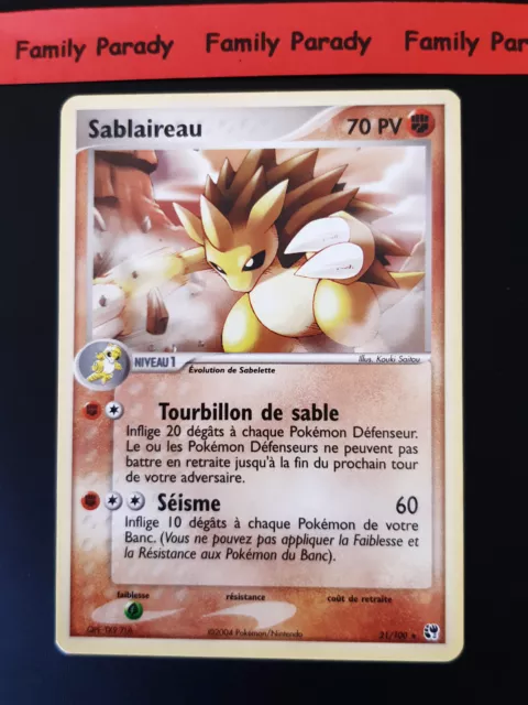 Sablaireau 70pv 21/100 Carte Pokemon Rare Ex Tempête de Sable Fr Occ 59