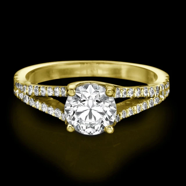 2.50 CT G/SI1 Women's Round Cut Diamond & Lab Created Diamond Engagement Ring 18