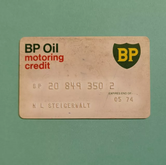 1974 BP OIL Motoring Credit Card