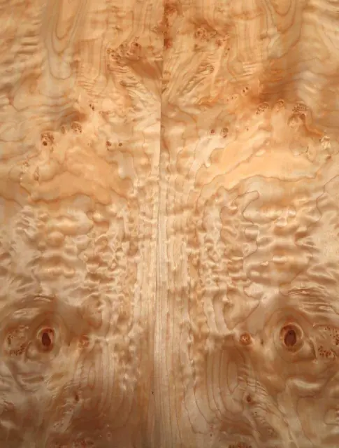 Chapa de arce acolchada madera rebaba de burla 2W 90x49cm 3 hojas