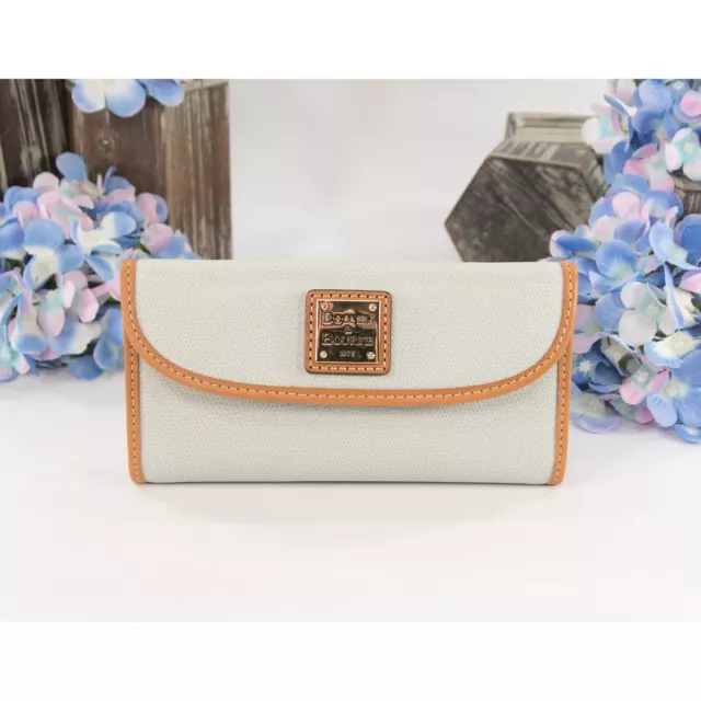 DOONEY BOURKE Claremont Ice Blue and Natural Leather Trifold