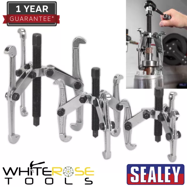 Sealey Hub Puller Set Triple Leg Gear Bearing Removal Tool Kit Car Van 3pc