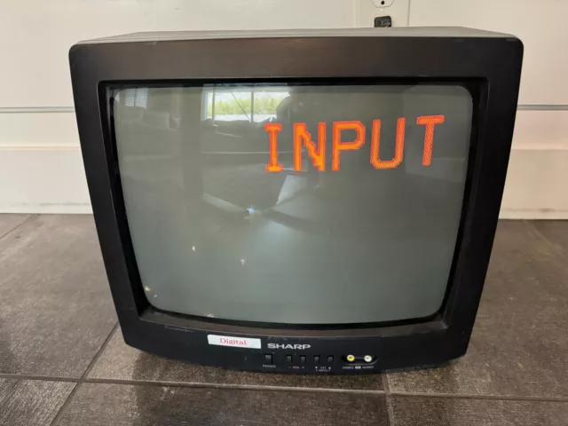 Vintage 1997 Sharp 13 CRT Television TV Retro Gaming 13J-M100