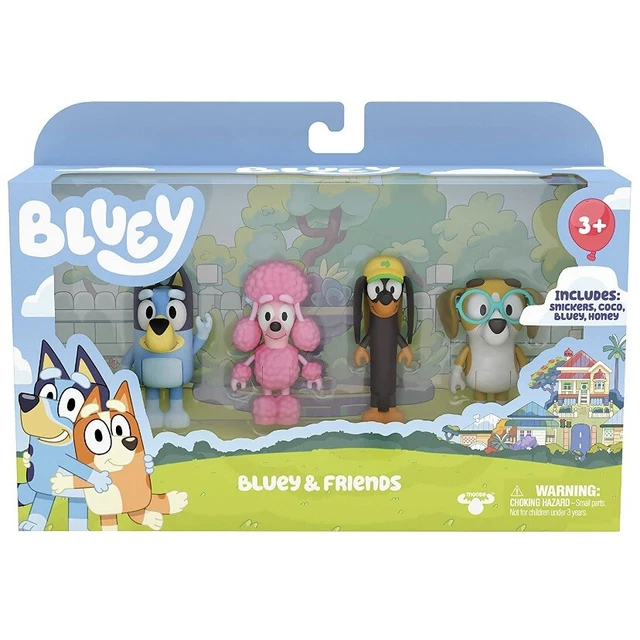 BLUEY & FRIENDS Family Toy Mini Figures Bluey Snickers Coco Honey
