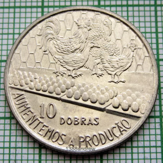 SAINT THOMAS & PRINCE São Tomé and Príncipe 1990 10 DOBRAS, FAO - POULTRY, UNC
