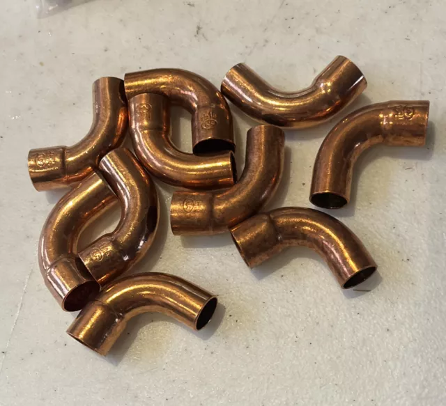 [10 Elbows]Solder-Connect Fitting Copper Tubing 90 Deg. 14 mm Tube OD Male X Fem
