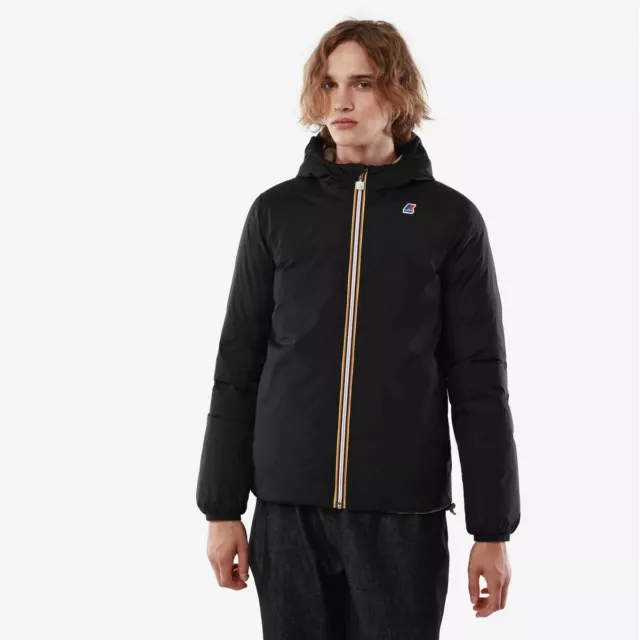 K-WAY JACQUES THERMO PLUS DOUBLE 2 360 € UOMO KWAY K111BEW AA0 Black Pure Beige 2