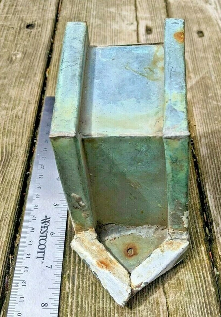 Antique Solid Copper Architectural Downspout Bracket.