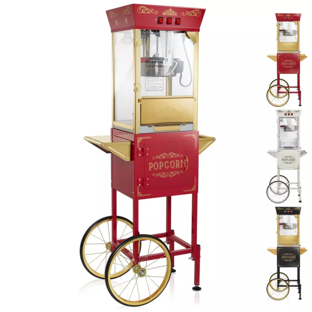 Movie Theater Popcorn Machine Maker Popper with Cart and 8 oz Kettle