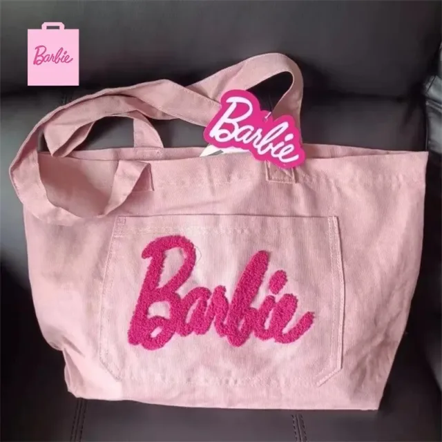 Barbie Bag Tote Canvas Shoulder Ladies Shopping Grocery Handbag Gift NEW