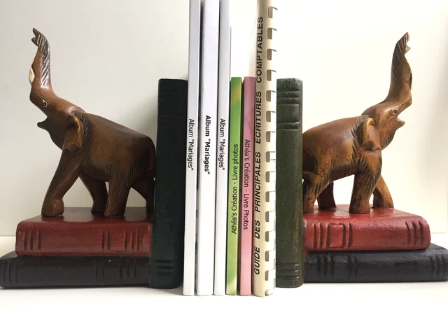 BÉCASSINE SERRE LIVRES ancien en bois EUR 36,00 - FR