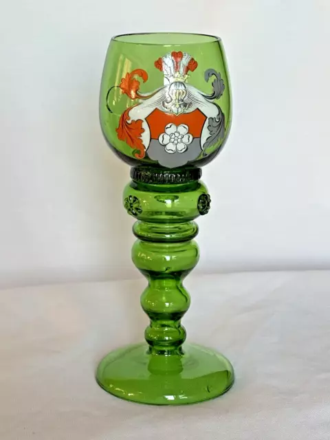 Vintage Green Romer German Wineglass Circa early 19th century