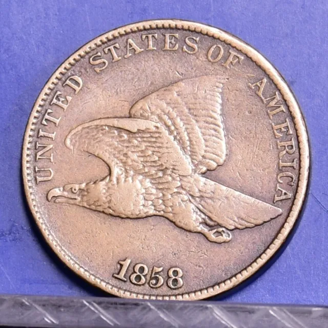 1858/7 Flying Eagle Cent - Weak - VF (#51514-L)