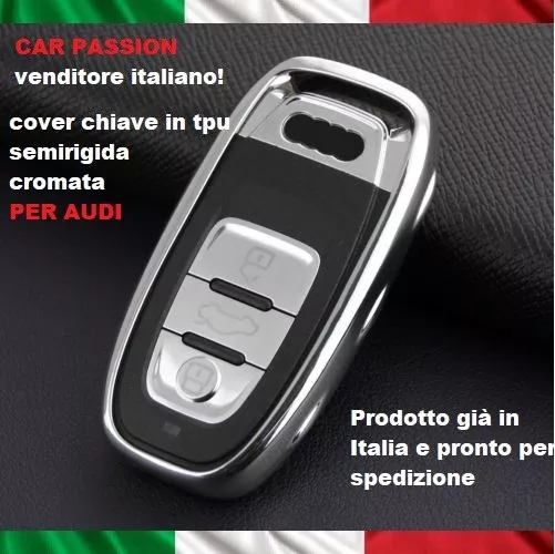 Cover Chiave Guscio Audi A1 A3 A4 A5 Q1 Q3 Q5 Q7 Cromata Custodia Tpu Keyless