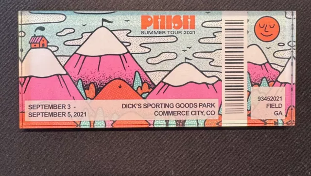 Phish ticket magnet Dicks Denver-2021 concert tour commerce city new- SOLD OUT!!