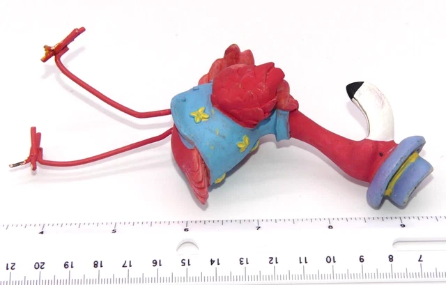 Ceramic Pink Flamingo Animal Bird Figure Hawaiian Fedora