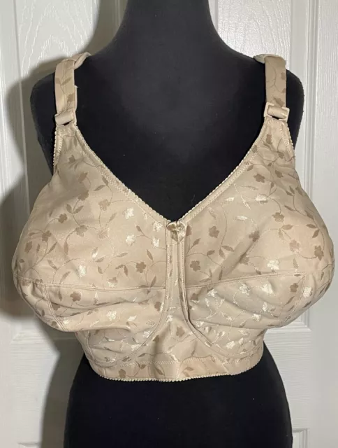 Elila Nude Color 1305 Jacquard Soft cup Full Coverage Bra -  Sizes 48G NWT