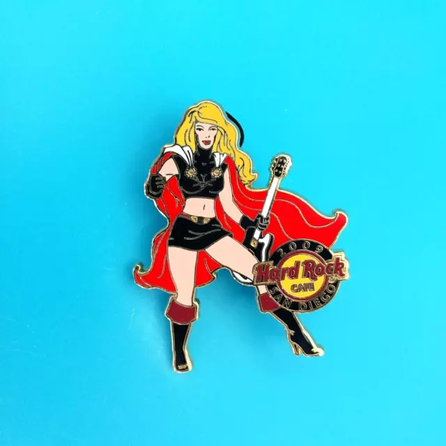 Hard Rock Cafe Pin Super Hero Girl w/ Red Cape San Diego Comic Con LE Pin