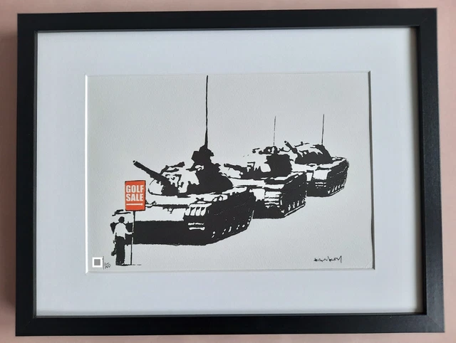 Banksy Original M Arts Edition Lithographie Signée Numérotée /150 + CADRE INCLUS