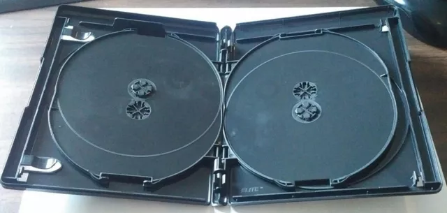 NEW! Black 10 PK 15mm VIVA ELITE Blu-Ray Replace Case Hold 4 Discs (4 Tray)