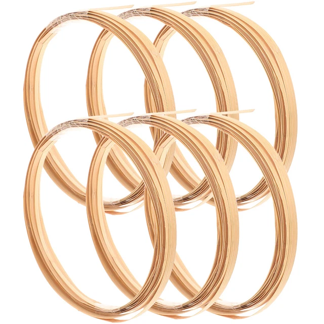 6 Bundles Rouleau De Sangle De Canne Matériau En Bambou Chaise Tissée Corbeille