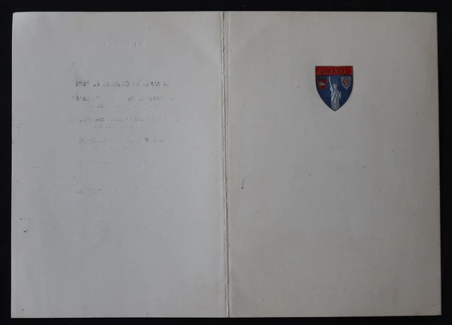 Menu 12 Août 1950 inauguration Paquebot Liberté CGT French Line Transatlantique