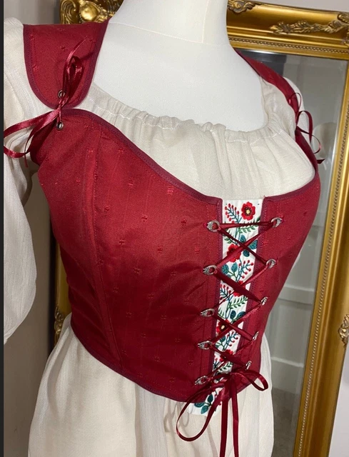 Corsetto Wench Basco top 44/46/48"" busto. Costume Steampunk, Wiccan, Dickens