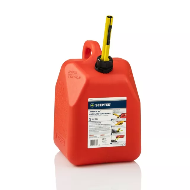 Scepter Ameri-Can Gasoline Can 5 Gallon Volume Capacity, FG4G511, Red Gas Can Fu