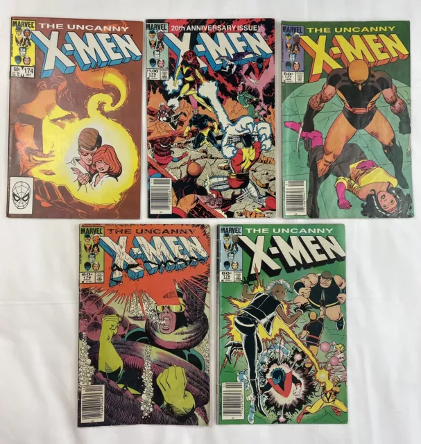 Uncanny X-Men Comic Lot 174 175 176 177 178 Madelyne Dark Phoenix Mastermind