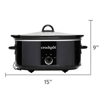 7-Quart Manual Slow Cooker, Black, Crock-Pot Stoneware Cooker 2