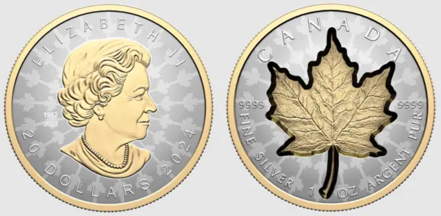 2024 Super Incuse Maple Leaf 1oz .9999 Silver 4th coin in series Canada.