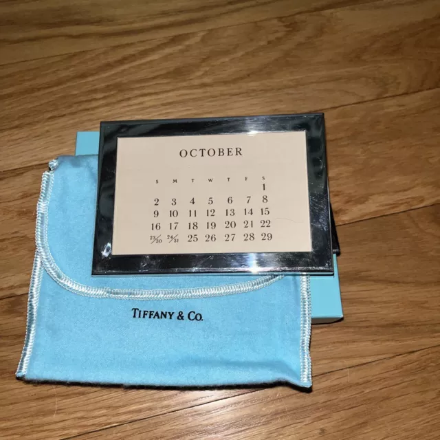 Tiffany Vintage 1960s Sterling Silver Desk Calendar Picture Frame NO MONO Tiffany Vintage 1960s Sterling Silver Desk Calendar Picture Frame NO MONO