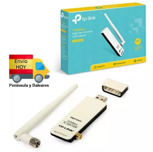 Antena Wifi Adaptador Usb Tp Link Antena Desmontable Tarjeta Red Win Mac Linux