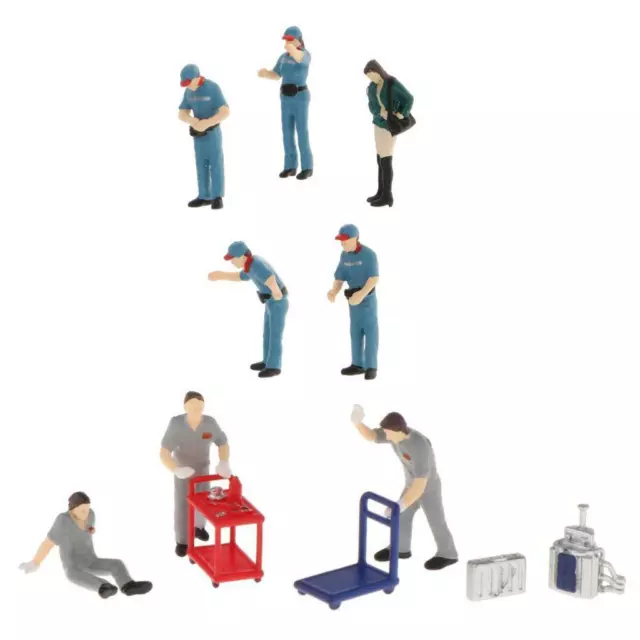 11 pezzi in scala 1/64 modello mini plastica persone layout scenario diorama
