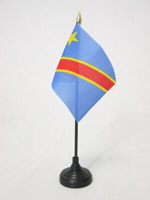 Digni Drapeau de table République démocratique du Congo mini drapeau 10 x 15 cm 