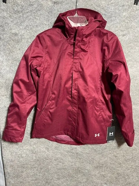 Under Armour Sienna 3-in-1 Jacket Womens S Fitted Coldgear Infrared Full Zip Red