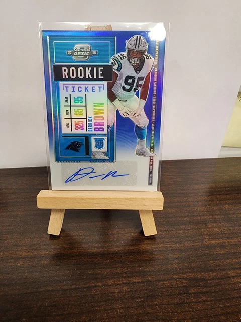 2020 Panini Contenders Optic Ticket Blue /99 Derrick Brown #146 Rookie Auto RC