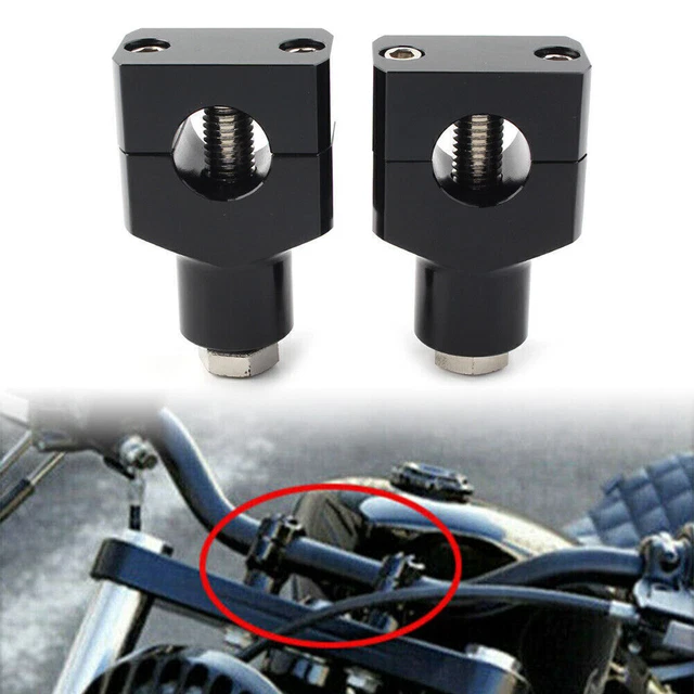 1" Motorcycle Handlebar Handle Bar Adapter Risers Clamp Mounts Fit Harley Fatboy