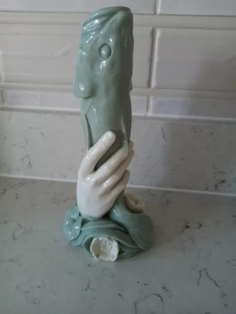 Antique Minton Vase Fish with Hand