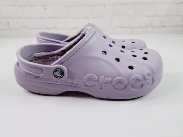 Crocs Baya Faux Fur Lined Clog Unisex Lavender Size M8 W10