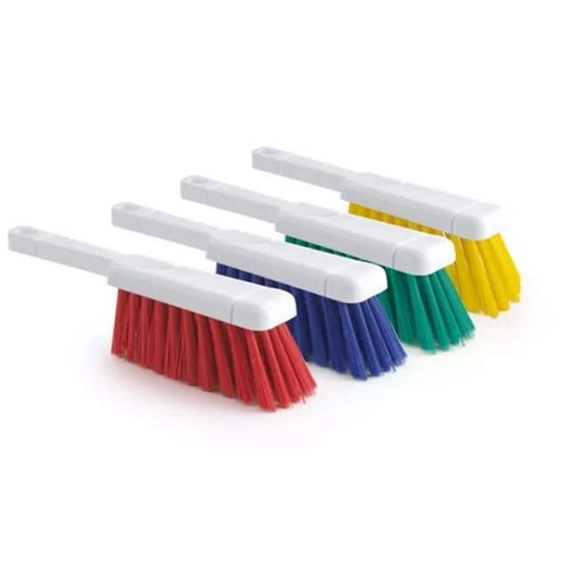 Industrial colour coded hygiene pvc hand brush soft or stiff for dustpan