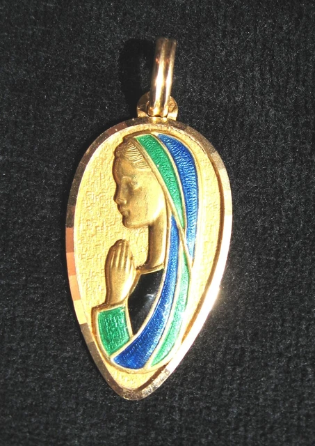 Médaille Religieuse Sainte-Marie Avec Carte De Prière Plastifiée (format CB) - Protection, Foi - Cadeau Baptême, Communion